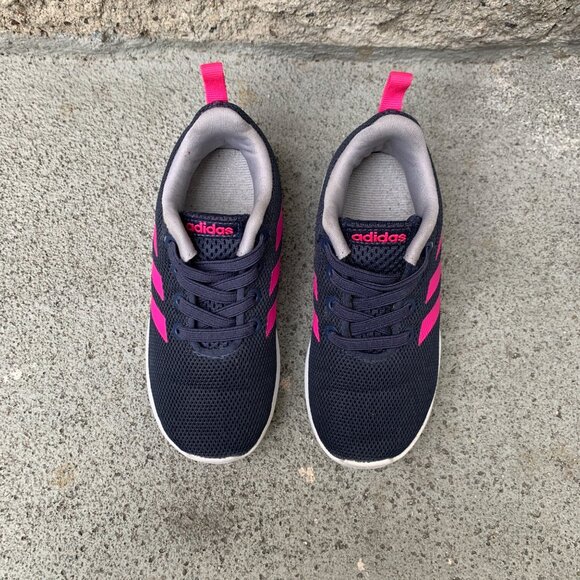 ADIDAS Slip On Sneakers Girls 8 8K Running Shoes Blue Lite Racer Toddler Girl - Picture 4 of 8